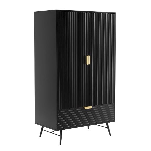 Wardrobe PIXAR 100x56xH175cm, black