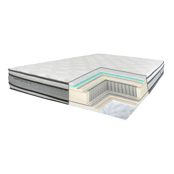 Vedrumadrats HARMONY DUO KING 180x200xH30cm, kahepoolne