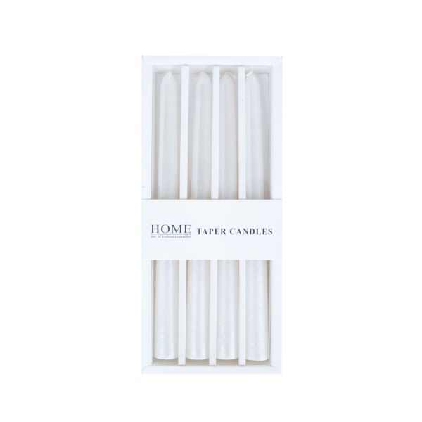 Antique candle CAROL 4pcs 20cm white