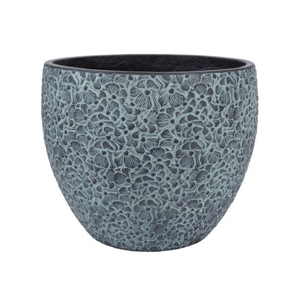 Lillepott FLORA D44xH36cm, must/hall