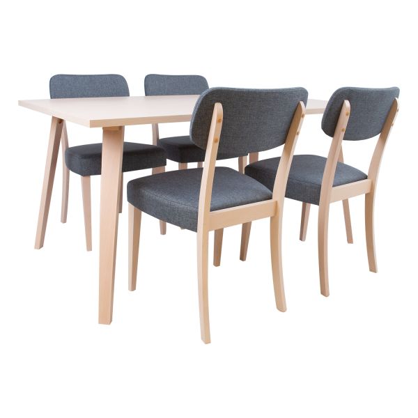 Söögilauakomplekt ADORA laud, 4 tooli (21927)