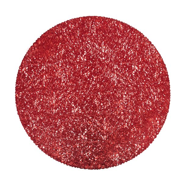 Lauamatt BOHO D40cm, punane