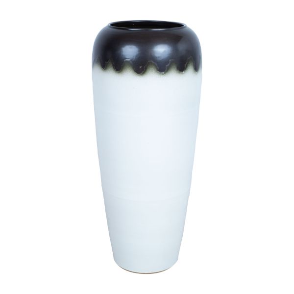 Põrandavaas TITAN STONE H90cm, tumepruun/valge