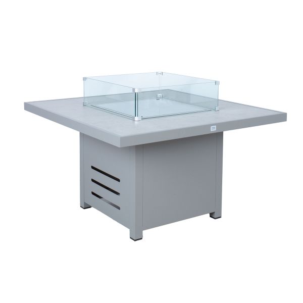 Садовый стол - газовый камин RIO, серо-бежевый