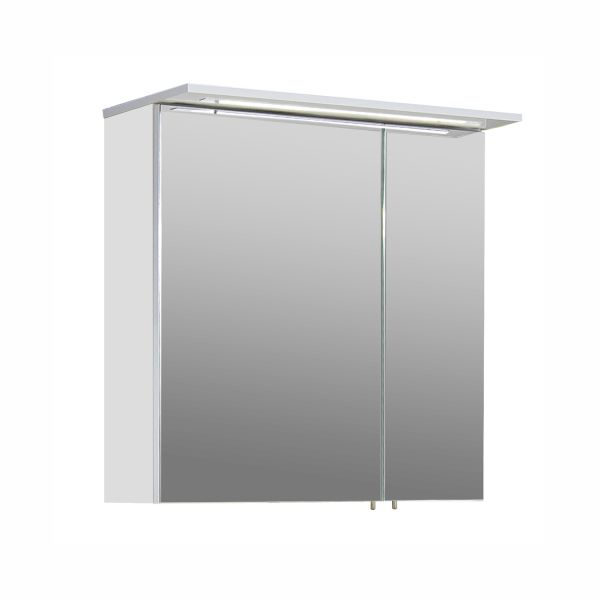 Mirror cabinet with LED lighting PROFIL 16, 60x16xH71cm, white gloss