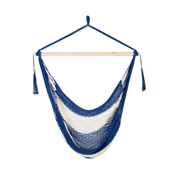 Гамак-качели CARINA, синий белый полосатый