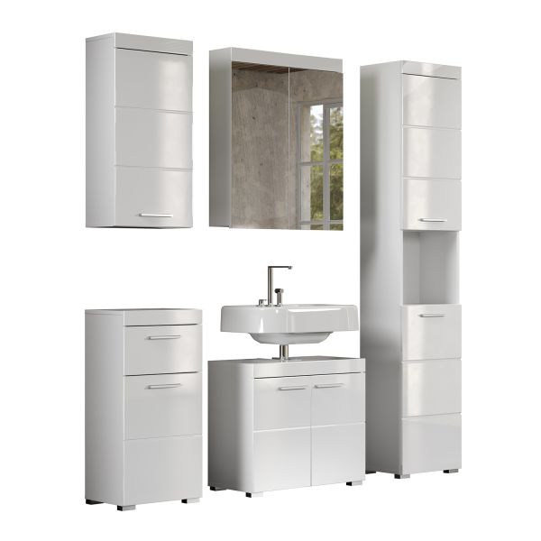 Bathroom set AMANDA white high gloss
