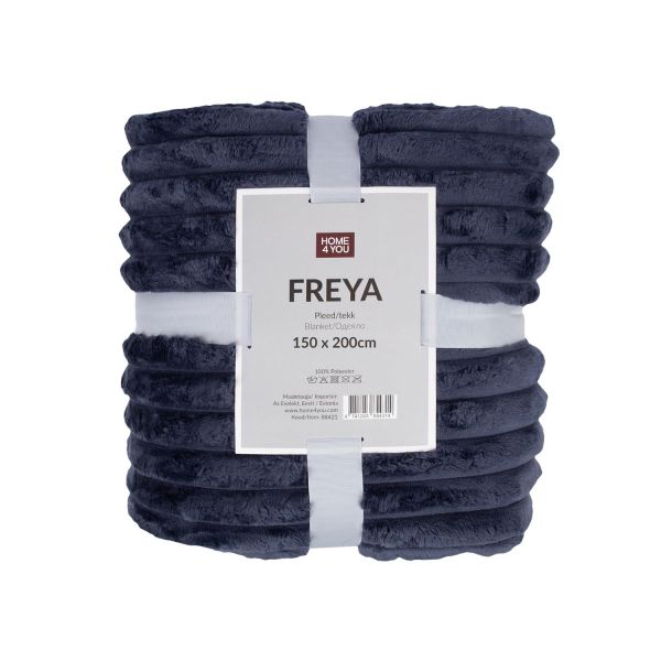 Plaid FREYA M 150x200cm, dark blue