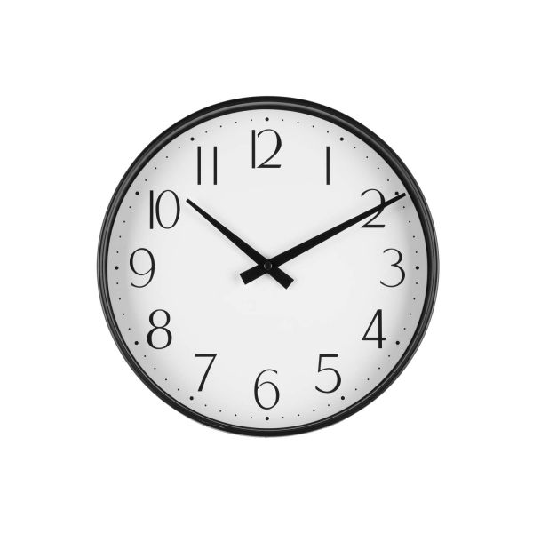 Wall clock D30cm, black/white