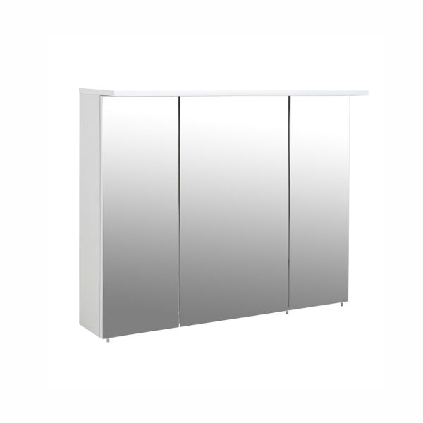 Mirror cabinet with LED lighting PROFIL 16, 101x16xH73cm, white gloss