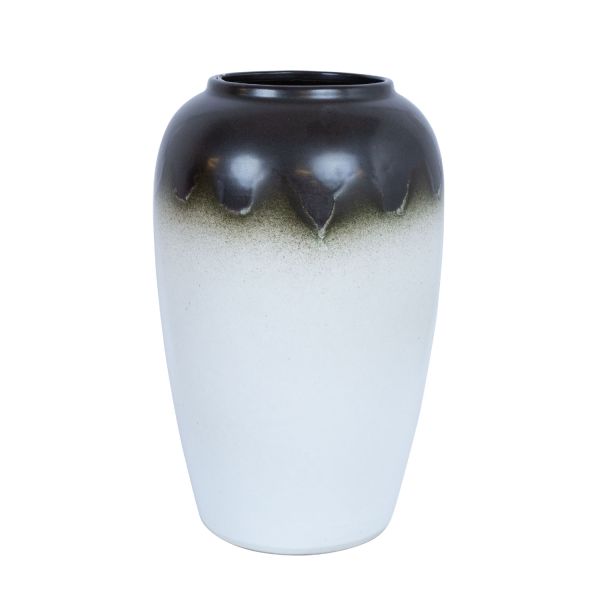 Põrandavaas TITAN STONE H37cm, tumepruun/valge