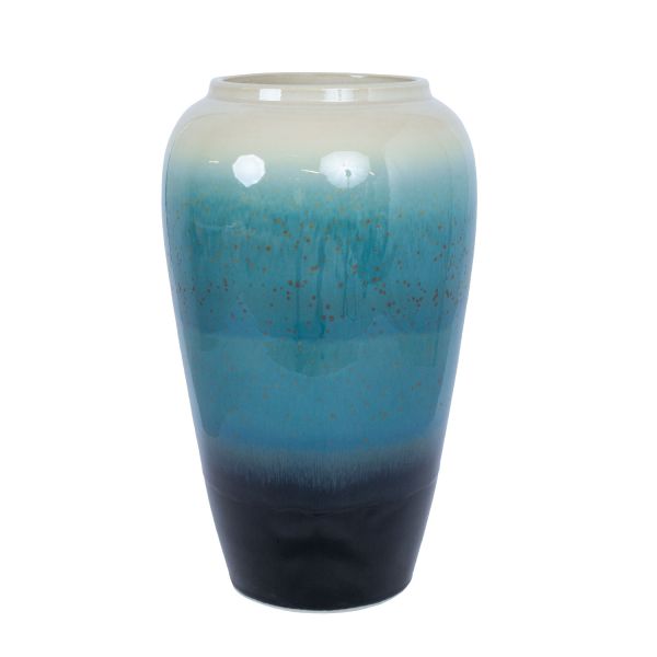 Põrandavaas TITAN STONE H37cm, valge/sinine