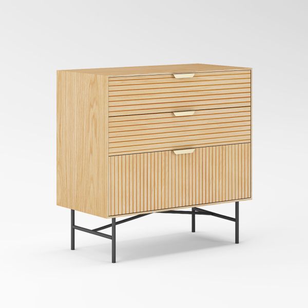 Kummut BASSEL 80x40xH80cm, 3D melamiin