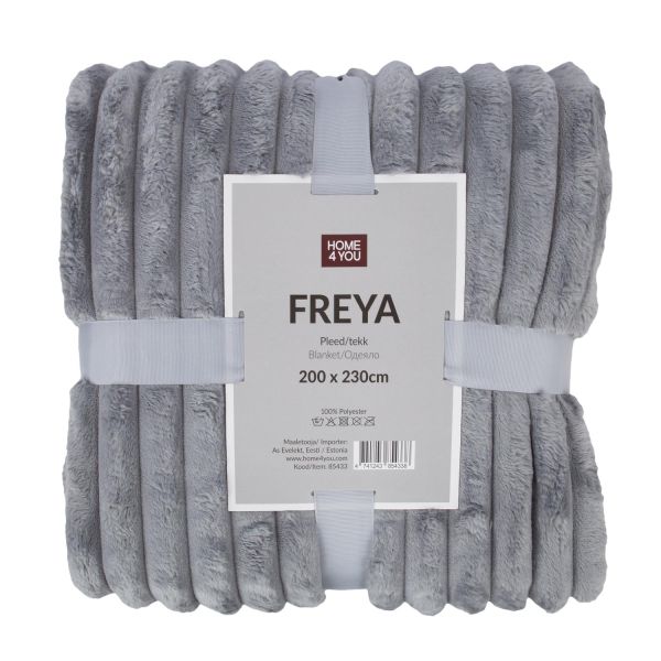 Plaid FREYA XL 200x230cm, grey
