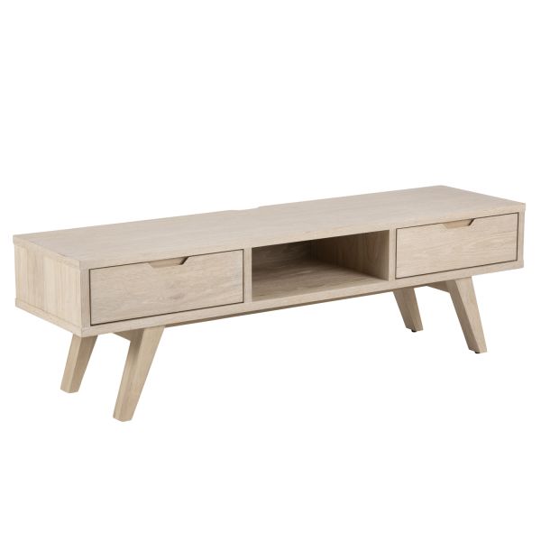 TV-laud A-LINE 150x40xH45cm, valge tamm