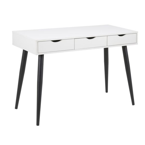 Kirjutuslaud NEPTUN 110x50xH77cm, valge/must