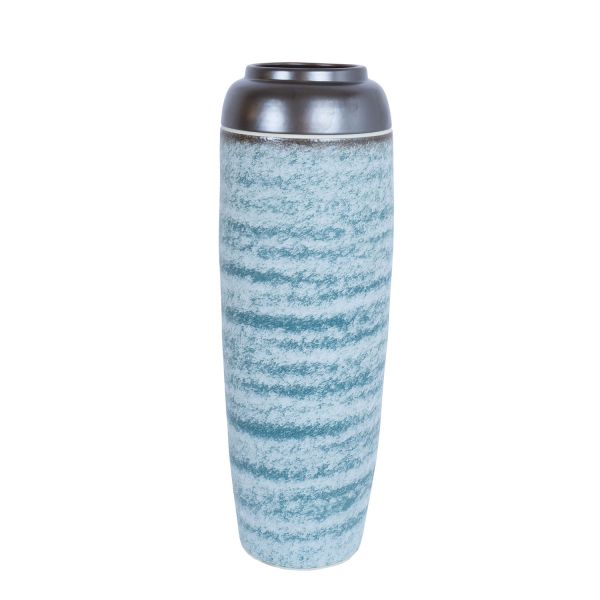 Põrandavaas TITAN STONE H60cm, must/helesinine