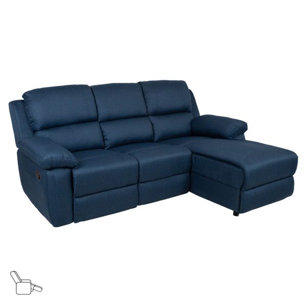 Nurgadiivan BERIT PN, manuaalne recliner, tumesinine