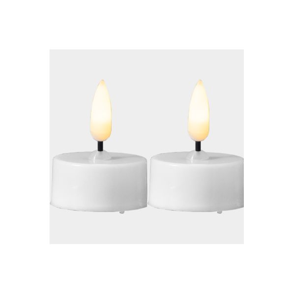 LED-teeküünlad FLAMME 2tk, valge, taimer