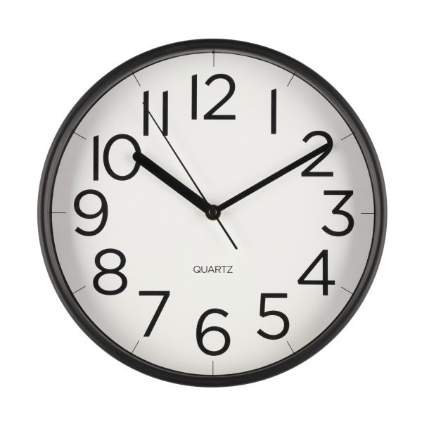 Wall clock TIEMPO D30cm, black