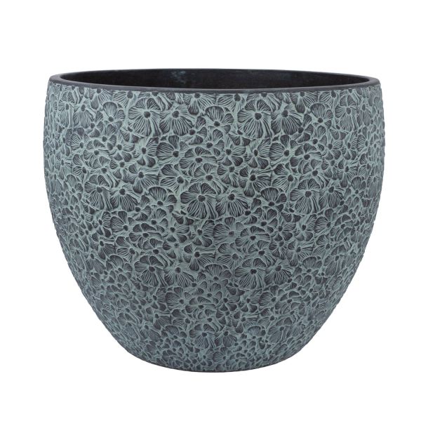 Lillepott FLORA D55xH43.5cm, must/hall
