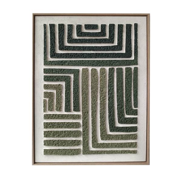 Wall art WALLY 60x80cm, green maze 2