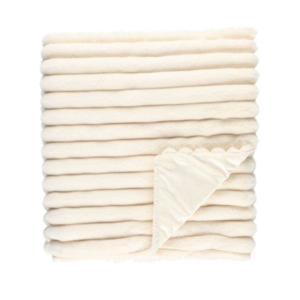 Throw MIMOSA 127x152cm white