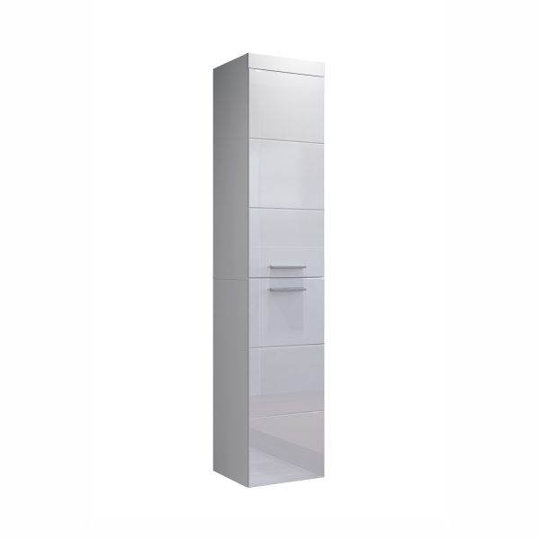 Bathroom cabinet DEVON 35x33xH170cm, white high gloss