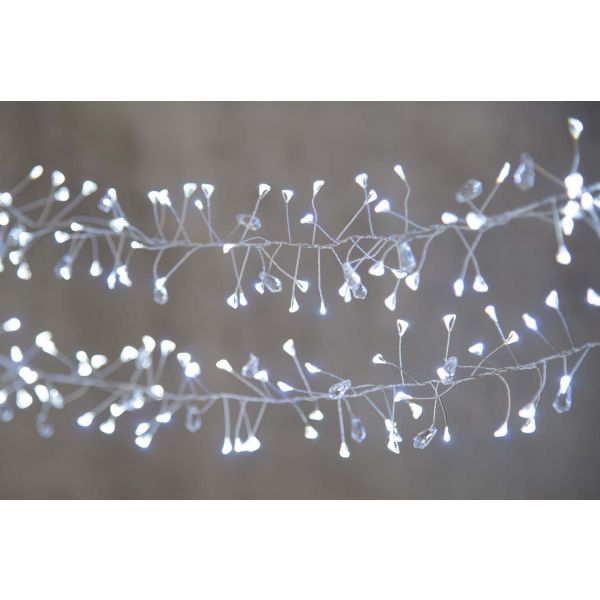 Valguskett CLUSTER 200LED, valge