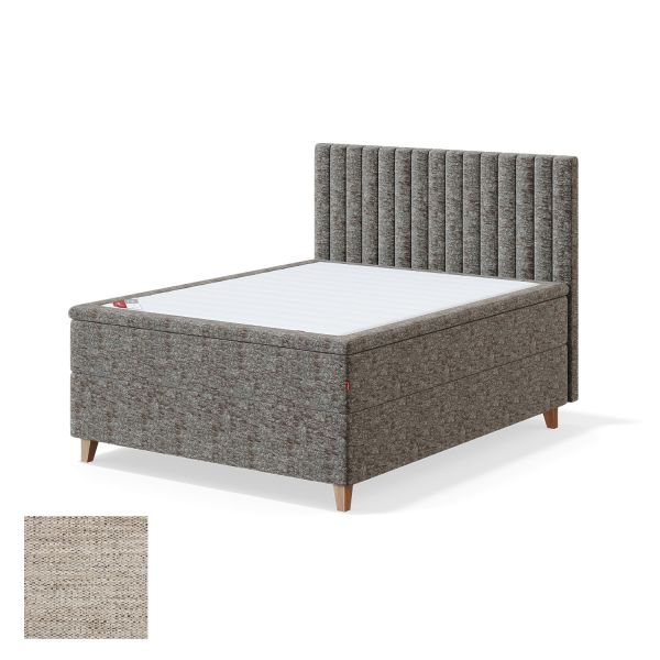Kontinentaalvoodi 4 jalaga BLACK CONTINENTAL VERANO 160x200cm, pehme, helebeež
