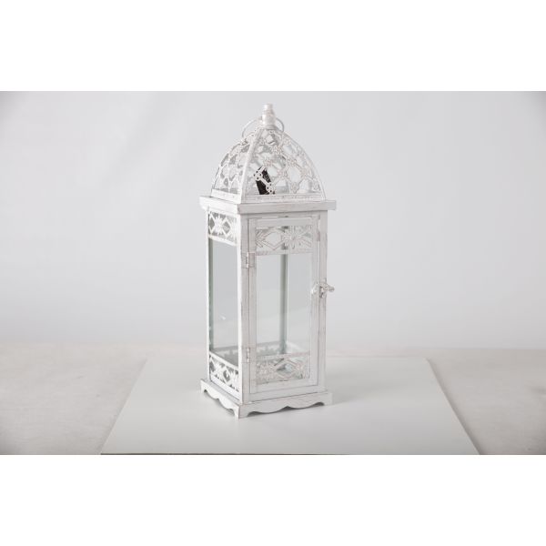 Lantern VENEZIA-1, 17x17xH53cm, white