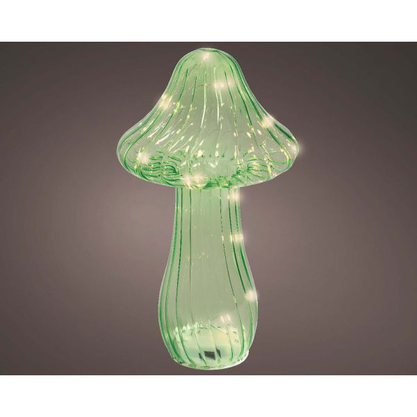 LED-valgusti GLOW MUSHROOM H25cm, roheli