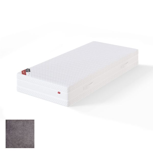 Spring mattress BLACK MULTIPOCKET HARRISSON 80x200cm, firm, grey