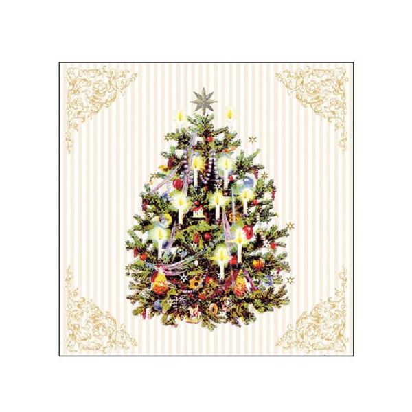 Salvrätikud 25x25cm, X-Mas Tree Cream