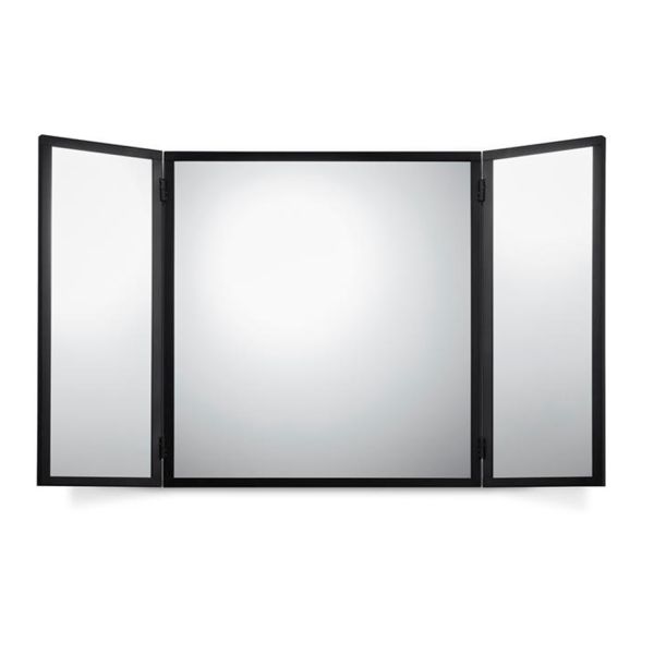 Peegel 3-osa AVRIL, 90x55cm, must raam