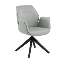 Chair AURA with armrests, light grey/black