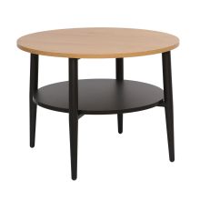 Coffee table HECTOR 60x60xH45cm, ash/black