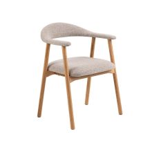 Dining chair ADDI with armrest, greyish beige