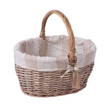 Basket WILLI STRIPE 42x31xH23/38cm