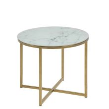 Side table ALISMA D50xH42cm, white