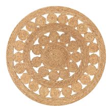 Ковер SELITA D100см, натуральный с переплетением