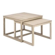Coffee tables 2pcs CORNUS 61,5x61,5xH44cm, 70x70xH50cm, oak