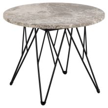 Side table PRUNUS D55xH41,4cm, brown/black