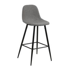 Bar stool WILMA light grey/black