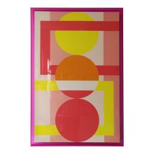 Холст с рамой WALLY 80x120см, абстрактный закат, акрил