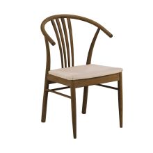 Dining chair YORK with armrests, brown