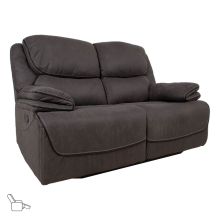 Recliner sofa GORDY 2-seater with manual mechanism, grey