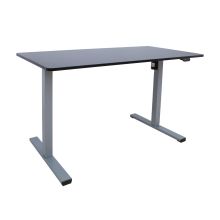 Письменный стол ERGO OPTIMAL с 1 мотором 120x60xH71-116см, черный/серебристо-серый