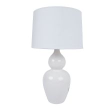 Table lamp EDAM H48cm, white ceramic