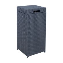 Trash box WICKER 36x36xH80cm, black